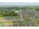 Panoramic aerial view showing the community's scenic lakes and extensive green landscapes at 11837 Thicket Wood Dr, Riverview, FL 33579