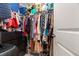 Walk-in closet featuring clothing racks, storage shelves, and organizational drawers at 1395 White Fox Run, Lutz, FL 33549