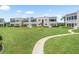 Well-maintained condo buildings surrounded by lush green lawns and landscaped walkways at 213 Fernwood Cir # 213, Seminole, FL 33777