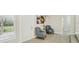 Comfortable living room featuring neutral walls and wood-look tile flooring at 3118 Adrian Ave, Largo, FL 33774