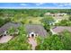 Beautiful aerial view of a house featuring lovely landscaping, trees and circular driveway at 3519 Old Course Ln, Valrico, FL 33596