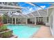 Inviting pool and patio area featuring ample seating and lush landscaping, perfect for outdoor enjoyment at 3519 Old Course Ln, Valrico, FL 33596