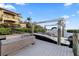 A private boat dock with boat on a lift and views of the water at 4128 Causeway Vista Dr, Tampa, FL 33615
