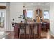 Kitchen counter with wooden stools and stainless steel appliances at 4128 Causeway Vista Dr, Tampa, FL 33615