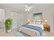 Serene bedroom with a comfortable queen-sized bed, soft lighting, and a minimalist design at 4714 W Vasconia St, Tampa, FL 33629