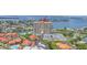 Panoramic aerial view of the luxurious waterfront condominium complex surrounded by lush landscaping at 4900 Brittany S Dr # 611, St Petersburg, FL 33715