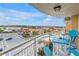 Scenic balcony with comfortable seating and breathtaking views of the city skyline and landscape at 4900 Brittany S Dr # 611, St Petersburg, FL 33715