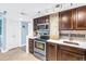 Modern kitchen featuring stainless steel appliances, stylish cabinetry, and sleek countertops at 4900 Brittany S Dr # 611, St Petersburg, FL 33715