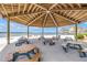Outdoor pavilion with picnic tables and beach views at 4900 Brittany S Dr # 611, St Petersburg, FL 33715