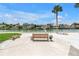 Enjoy waterfront views with a serene bench for relaxation at 4900 Brittany S Dr # 611, St Petersburg, FL 33715