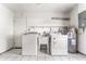 Laundry room with washer, dryer, utility sink, and water heater at 5377 Springwood Blvd, Pinellas Park, FL 33782