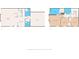 Detailed floor plan showcasing the layout of rooms and dimensions for each level at 589 52Nd N Ave, St Petersburg, FL 33703
