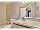 Standard bathroom with a combination of a shower and tub featuring a single-sink vanity at 6361 92Nd N Pl # 1704, Pinellas Park, FL 33782
