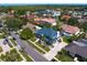 Stunning aerial view of the beautiful neighborhood showcasing lush landscaping and a gorgeous waterfront at 7114 Pelican Island Dr, Tampa, FL 33634