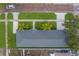 Straight down aerial view of property featuring a well-manicured lawn and neat landscaping at 102 7Th Se Ave, Largo, FL 33771