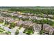 Aerial view of neighborhood homes with a lake nearby at 11407 Drifting Leaf Dr, Riverview, FL 33579