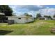 Backyard with a view of the back of the home, a grassy yard, and fencing at 13330 Fort King Rd, Dade City, FL 33525