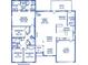 Detailed floor plan showcasing layout with bedrooms, bathrooms, living spaces, kitchen, and garage dimensions at 13551 Banner Rd, Spring Hill, FL 34609