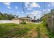 A spacious backyard with a screened-in porch and partial privacy fence offers great space for outdoor activities and relaxation at 1410 Moss Laden Ct, Brandon, FL 33511