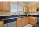 The kitchen features stainless appliances and wooden cabinets at 17527 Stinchar Dr, Land O Lakes, FL 34638