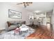 Stylishly furnished living space with a dining area and modern decor at 2248 Lake Woodberry Cir, Brandon, FL 33510