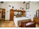 A spacious main bedroom with a large bed, high ceilings, and natural light at 309 Hidden Lake Dr, Brandon, FL 33511