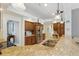 Bright kitchen features granite countertops, stainless steel appliances, and ample cabinet space at 3457 Foxhall Dr, Holiday, FL 34691