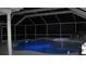 Sparkling in-ground pool with screened enclosure, lighting, and hot tub, creating an inviting outdoor space at 460 Meravan Dr, Palm Harbor, FL 34683