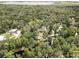 Aerial shot of property surrounded by dense foliage offering privacy and natural beauty at 5290 Cyril Dr, Dade City, FL 33523
