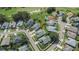 A scenic aerial view depicts homes with mature trees, well manicured lawns and a nearby golf course at 5303 Cottonwood Tree Cir, Valrico, FL 33596