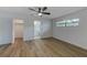 Bright bedroom featuring hardwood floors and a ceiling fan at 5435 20Th N Ave, St Petersburg, FL 33710