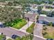 Aerial view of the home showcasing its well-manicured lawn, driveway, and neighborhood at 5435 20Th N Ave, St Petersburg, FL 33710
