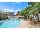 Refreshing pool with lush tropical landscaping, offering a serene outdoor retreat at 810 Erik Lake Rd, Brandon, FL 33510