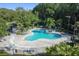 A luxurious pool with comfortable seating area and tropical landscaping is the perfect spot to relax at 8517 Island Breeze Ln # 207, Temple Terrace, FL 33637