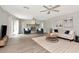 A bright, airy living room with fireplace and lots of room for seating at 111 Carlyle Dr, Palm Harbor, FL 34683
