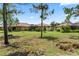 View of multiple properties and fenced backyards with well-kept lawns and various landscaping features at 137 Silver Falls Dr, Apollo Beach, FL 33572