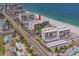 An aerial view showcases this condo, located near the beach with city views at 1430 Gulf Blvd # 707, Clearwater Beach, FL 33767