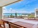 A balcony with water and city views at 1430 Gulf Blvd # 707, Clearwater Beach, FL 33767