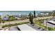 This street view from the balcony shows the meticulously kept landscaping at 1430 Gulf Blvd # 707, Clearwater Beach, FL 33767