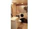 Cozy bathroom with tiled floor, modern vanity, and shower with an eye catching shower curtain at 2737 Enterprise E Rd # 192, Clearwater, FL 33759