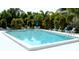 Large community pool surrounded by lush tropical landscaping and plenty of lounge chairs at 2737 Enterprise E Rd # 192, Clearwater, FL 33759