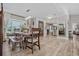 Dining room with hardwood floors and a window seat at 2824 Paddock Dr, Palm Harbor, FL 34684