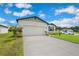 Charming single-story home featuring a two-car garage, manicured lawn, and inviting curb appeal at 3082 Forrest Plum Ct, Zephyrhills, FL 33540