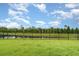 Lush backyard with black fence offers picturesque views of a tranquil lake and verdant trees at 6226 165Th E Dr, Parrish, FL 34219