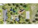 Birds eye view of a neighborhood park with playground, parking, and picnic shelter areas at 9115 Panda Ln, Port Richey, FL 34668