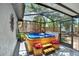 Relaxing hot tub with screened enclosure at 10314 Deepbrook Dr, Riverview, FL 33569