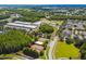 Aerial view of community amenities including tennis courts, basketball courts, and recreation center at 10422 Fenceline Rd, New Port Richey, FL 34655