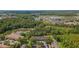 Scenic aerial view of a community with lush greenery and peaceful ponds at 1044 Kennewick Ct, Wesley Chapel, FL 33543