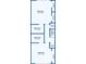 Second floor plan showing the layout of the bedrooms, closets, bathrooms, and stairs at 1044 Kennewick Ct, Wesley Chapel, FL 33543