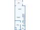 Floor plan showing the layout of the living room, kitchen, bathroom, laundry, foyer, and patio at 1044 Kennewick Ct, Wesley Chapel, FL 33543